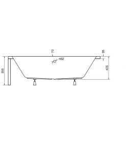 Azura Home Design Baignoire angle gauche ZIANIGI avec tablier - 160cm