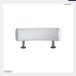 Baignoire Asymétrique|Besco Baignoire asymétrique - 150 x 70 cm - Gauche - avec Tablier - Pieds - Poignées - Repose-tête - Vidage Chrome - MILENA PREMIUM