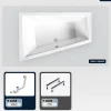 Baignoire Asymétrique|Besco Baignoire asymétrique - 170 x 125 cm - Gauche - sans Habillage - avec Pieds - Vidage Chrome - INTIMA DUO SLIM