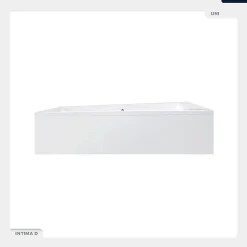 Baignoire Asymétrique|Besco Baignoire asymétrique - 180 x 125 cm - Gauche - sans Habillage - avec Pieds - Étagère bambou - Vidage Chrome - INTIMA DUO