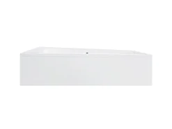 Baignoire Asymétrique|Besco Baignoire asymétrique + tablier blanc + repose tête - INTIMA DUO - 170 x 125 cm - Gauche