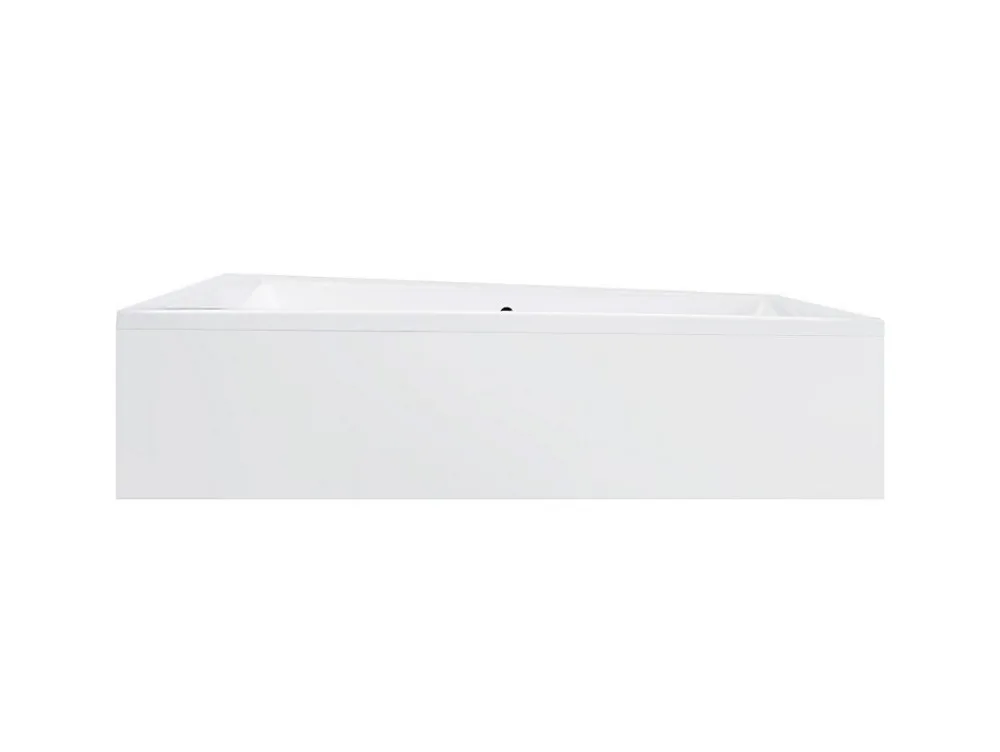 Baignoire Asymétrique|Besco Baignoire asymétrique + tablier blanc + repose tête - INTIMA DUO - 170 x 125 cm - Gauche