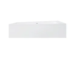 Besco Baignoire asymétrique + tablier blanc + repose tête - INTIMA DUO - 170 x 125 cm - Droite
