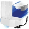 Baignoire D'Angle|Badland Baignoire asymétrique 150 x 75 Gauche INTEGRA acrylique blanc + Habillage en polystyrène + Écran + Pieds + Vidage à chromé