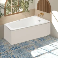 Baignoire Asymétrique|Valentin Baignoire asymétrique angle droit Chaloop L.160 x l.90 cm sans tablier