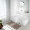 Baignoire Asymétrique|Valentin Baignoire asymétrique d'angle gauche Folk 180 x 90 cm sans tablier