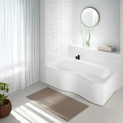 Baignoire Asymétrique|Valentin Baignoire asymétrique d'angle gauche Folk 180 x 90 cm sans tablier
