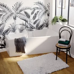 Baignoire Asymétrique|GoodHome Baignoire asymétrique droite 160x90 cm, blanc, Teesta