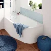 Baignoire Asymétrique|GoodHome Baignoire asymétrique gauche 160x90 cm Cavally blanc