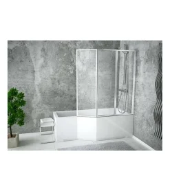 Baignoire Asymétrique|Azura Home Design Baignoire asymétrique INTEGRA 75 cm + pare baignoire - Droit - 170cm