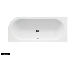 Besco Baignoire Asymétrique sans Tablier - 170 x 75 cm - AVITA SANS TABLIER - GAUCHE - 1 REPOSE-TÊTE OFFERT