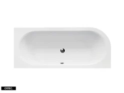 Baignoire Asymétrique|Besco Baignoire Asymétrique sans Tablier - 150 x 75 cm - AVITA SANS TABLIER - DROITE - 1 REPOSE-TÊTE OFFERT
