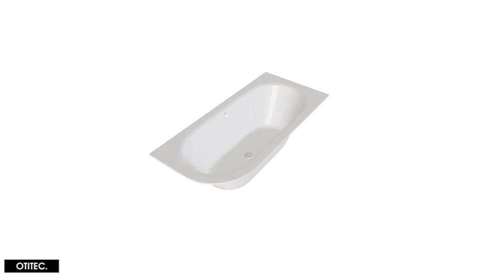 Baignoire Asymétrique|Besco Baignoire Asymétrique sans Tablier - 150 x 75 cm - AVITA SANS TABLIER - DROITE - 1 REPOSE-TÊTE OFFERT