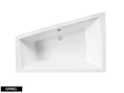 Baignoire Droite|Besco Baignoire Asymétrique sans Tablier - 170 x 125 cm - INTIMA DUO SANS TABLIER - GAUCHE - 2 REPOSE-TÊTES OFFERTS