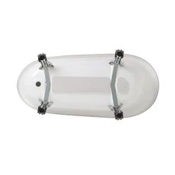 Baignoire Îlot|Kiamami Valentina Baignoire Autoportante Blanche Avec Pieds Argentés Romantica