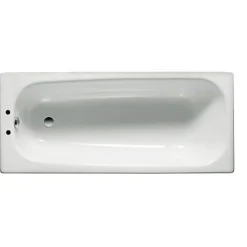 Baignoire Droite|Roca Baignoire avec pieds CONTESA 160x70cm percée 2 trous avec pieds en acier blanc - - A235997000