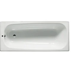 Baignoire Droite|Roca Baignoire avec pieds CONTESA 150x70cm percée un trou en acier blanc - - A236096000