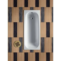 Baignoire Droite|Roca Baignoire avec pieds CONTESA 150x70cm percée un trou en acier blanc - - A236096000