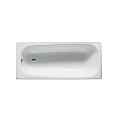 Baignoire Droite|Roca Baignoire avec pieds CONTESA 170x70cm percée 2 trous en acier blanc A235897000