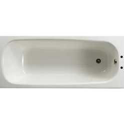 Baignoire Droite|Roca Baignoire avec pieds CONTESA 170x70cm percée 2 trous en acier blanc A235897000