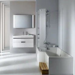 Baignoire Droite|Jacob Delafon Baignoire bain douche 150 x 80 cm Neo blanc brillant gauche