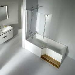 Baignoire Droite|Jacob Delafon Baignoire bain douche 150 x 80 cm Neo blanc brillant gauche