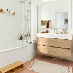 Jacob Delafon Baignoire bain douche 170 x 90 Bastille vidage à droite blanc mat