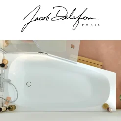 Jacob Delafon Baignoire bain douche 170 x 90 Bastille vidage à droite blanc mat
