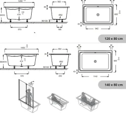 Baignoire Droite|Jacob Delafon Baignoire bain douche 120 X 80 Capsule