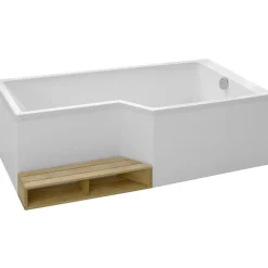 Jacob Delafon Baignoire bain douche 170 x 90 cm Neo blanc mat droite