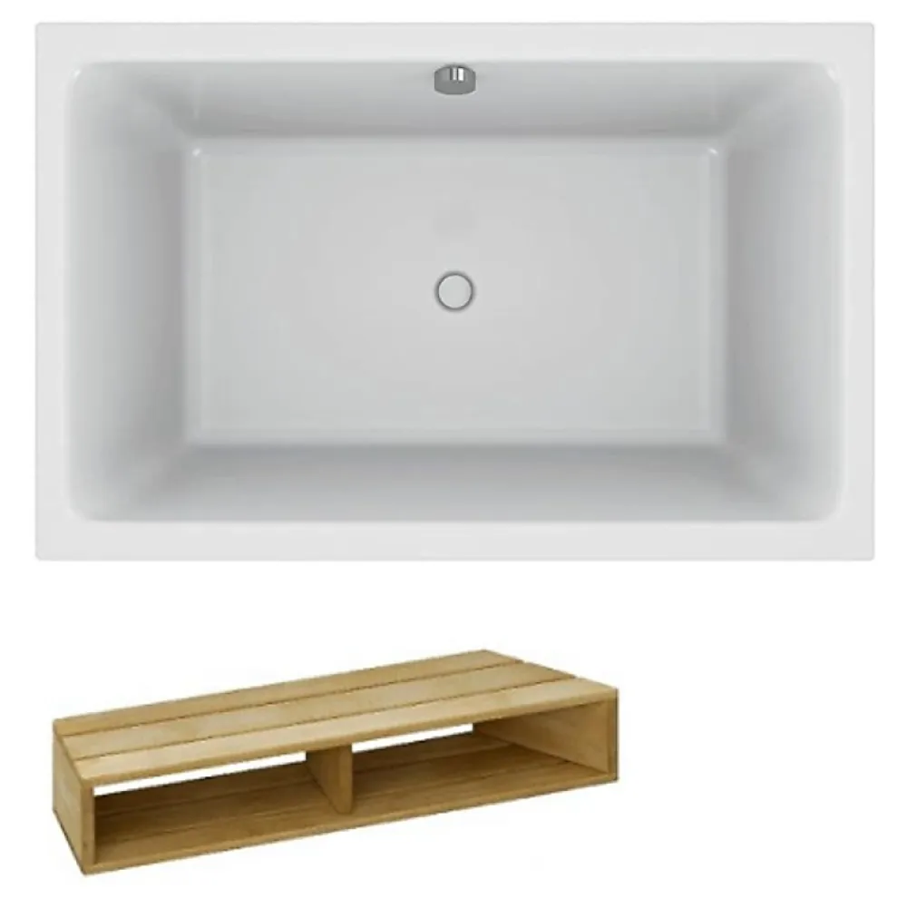 Jacob Delafon Baignoire bain douche 120 X 80 Capsule + marche pieds