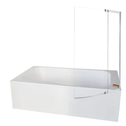 Jacob Delafon Baignoire bain douche Malice antidérapante + pare bain 160 x 85, version droite