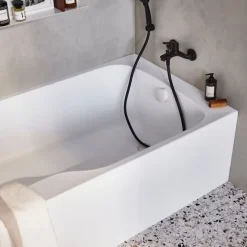 Baignoire Droite|Jacob Delafon Baignoire bain douche Malice antidérapante + tablier niche 160 x 85 version droite