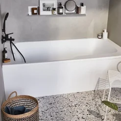 Baignoire Droite|Jacob Delafon Baignoire bain douche Malice antidérapante + pare bain 170 x 90, version gauche