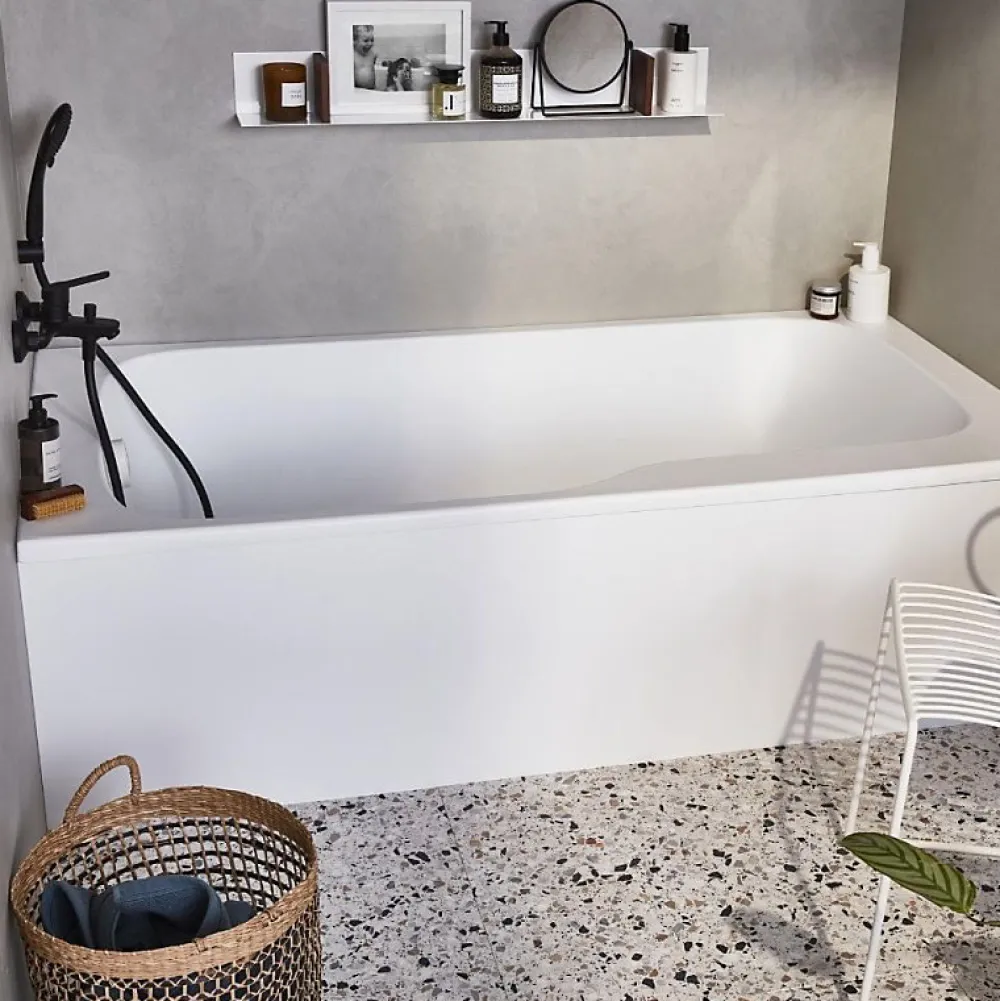 Baignoire Droite|Jacob Delafon Baignoire bain douche Malice antidérapante + pare bain 170 x 90, version gauche