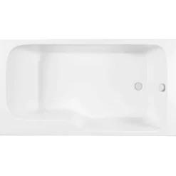 Jacob Delafon Baignoire bain douche Malice antidérapante, version droite 170x90 cm Blanc mat