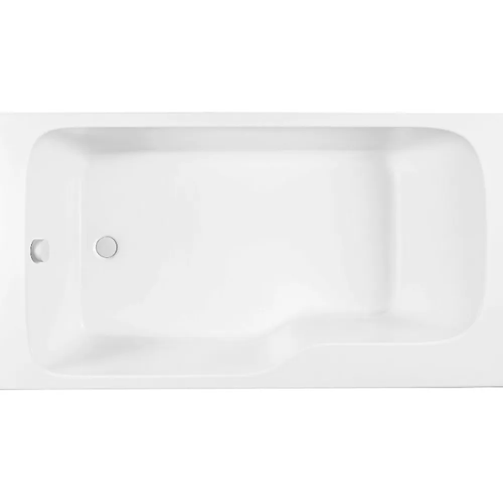 Jacob Delafon Baignoire bain douche Malice, antidérapant, version Gauche 160x85cm, Blanc mat