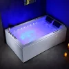 Baignoire Balnéo|Archipel Baignoire balneo LORD DUO BLANC 2 places 185X120 - GAUCHE