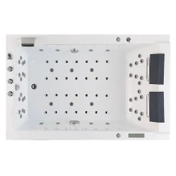 Baignoire Balnéo|Archipel Baignoire balneo LORD DUO BLANC 2 places 185X120 - GAUCHE
