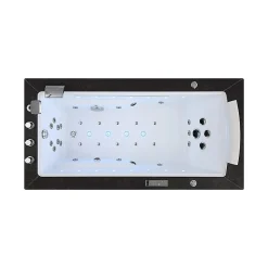 Archipel Baignoire balneo LORD SOLO MAX BLACK 1 place 180X90 - GAUCHE