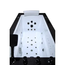 Archipel Baignoire balneo LORD SOLO MAX BLACK 1 place 180X90 - GAUCHE