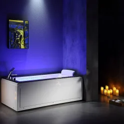 Archipel Baignoire balneo LORD SOLO MAX BLACK 1 place 180X90 - GAUCHE
