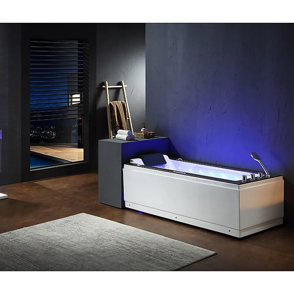 Archipel Baignoire balneo LORD SOLO BLACK 1 place 170x75 - DROITE
