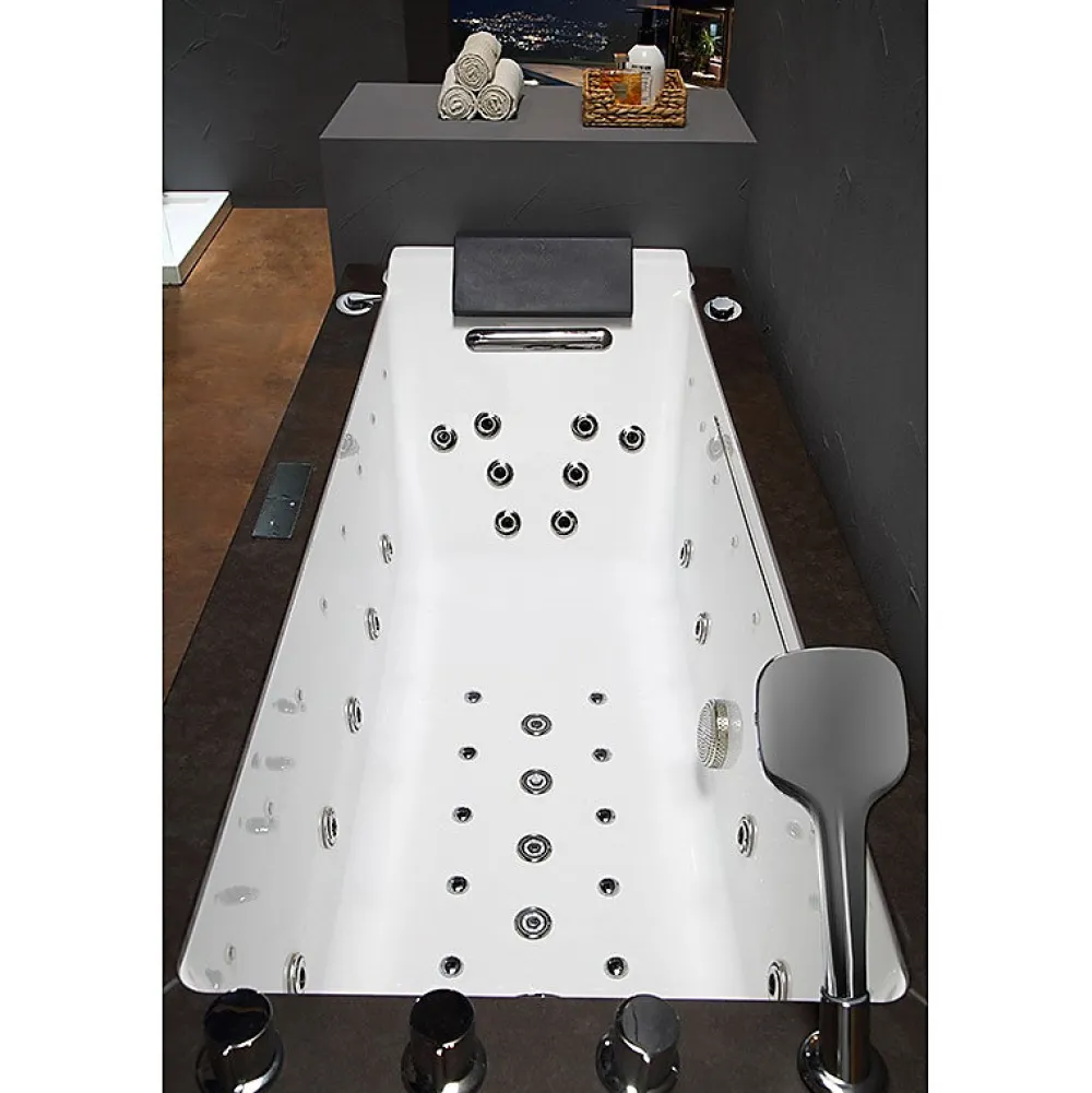 Archipel Baignoire balneo LORD SOLO BLACK 1 place 170x75 - DROITE