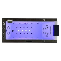 Archipel Baignoire balneo LORD SOLO BLACK 1 place 170x75 - GAUCHE