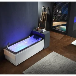 Archipel Baignoire balneo LORD SOLO BLACK 1 place 170x75 - GAUCHE