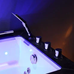 Baignoire Balnéo|Archipel Baignoire balneo LORD SOLO MAX BLACK 1 place 180X90 - DROITE