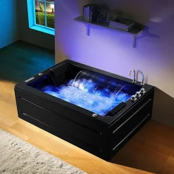 Archipel Baignoire balneo NIAGARA DUO BLACK 2 places -180x126