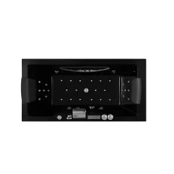 Baignoire Balnéo|Archipel Baignoire balneo RIVIERA BLACK 1 place 180x90