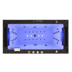 Baignoire Balnéo|Archipel Baignoire balneo Thérapeutique ALTESS BLACK 180 2 places - 180x90